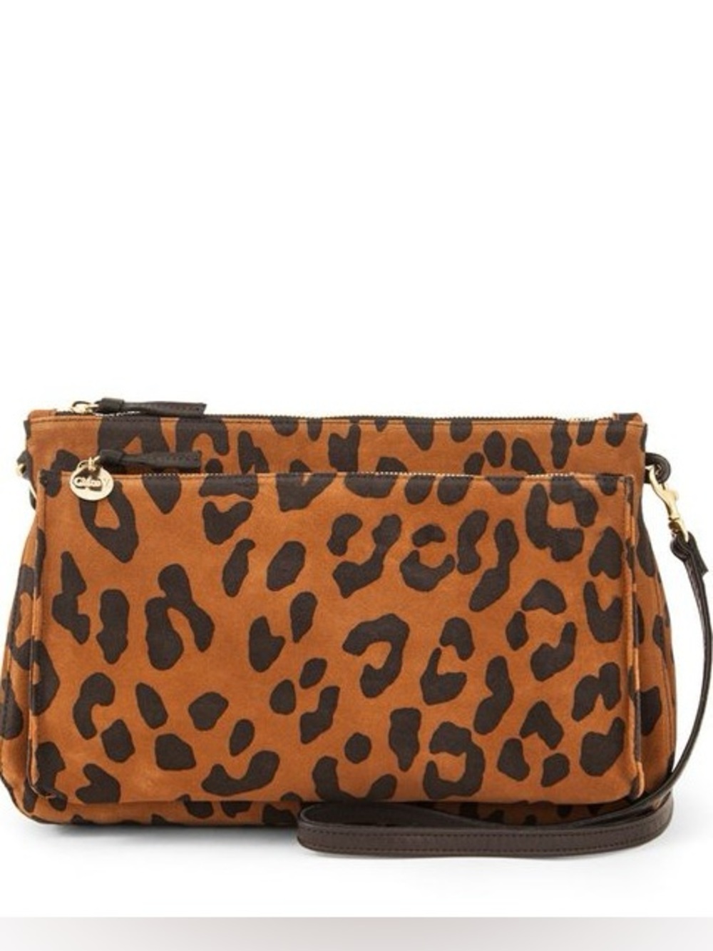 NEW Clare V. Gosee Clutch- Cognac Pablo Cat Suede Clutch/ Crossbody